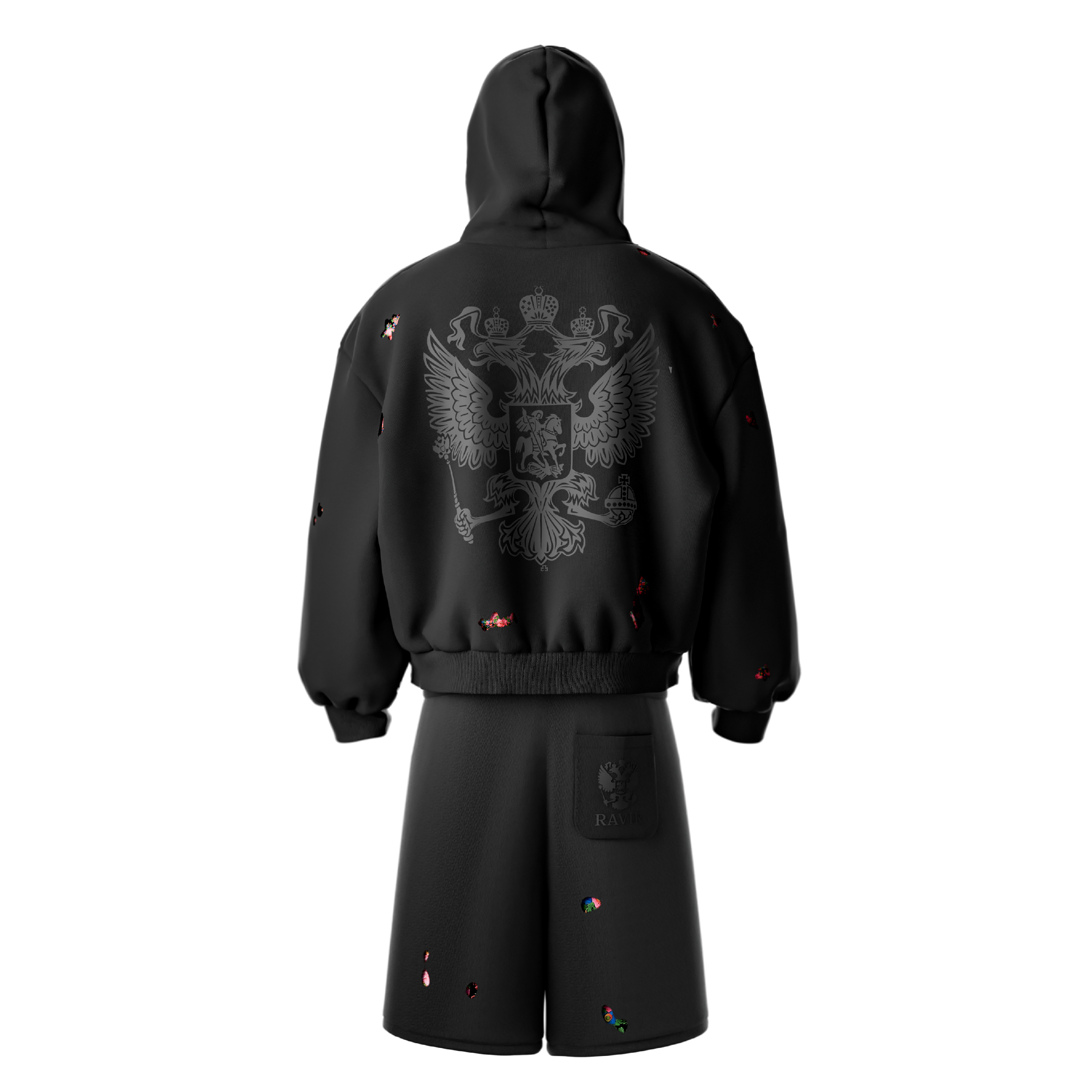 "Gerb" summer Tracksuit Black