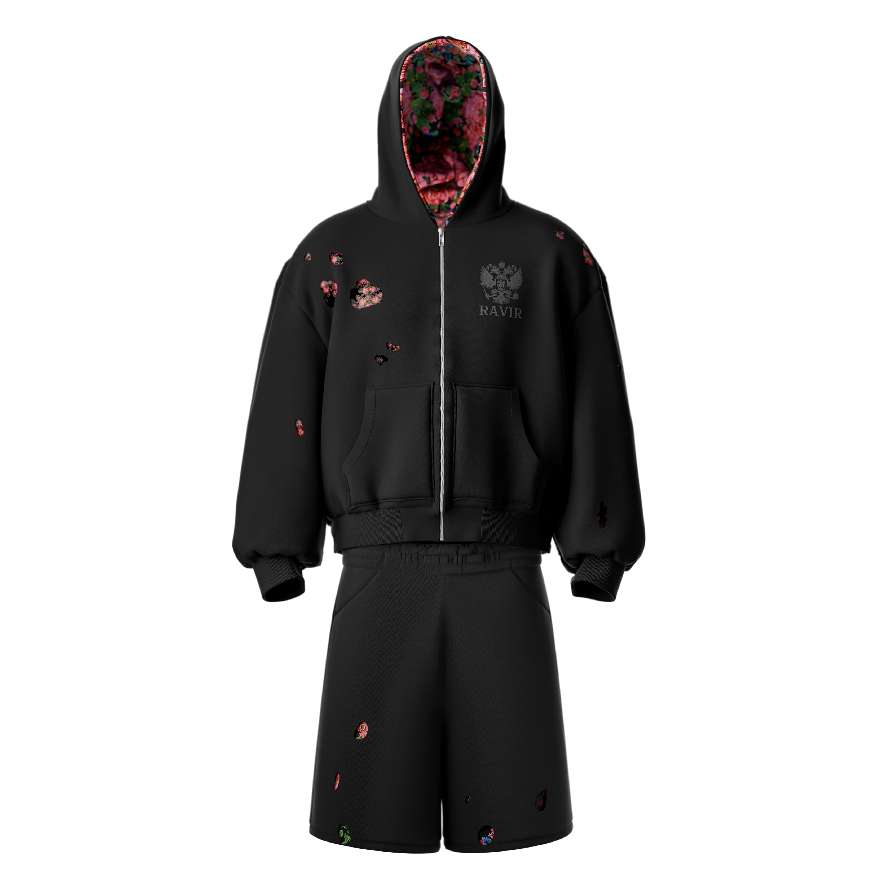 "Gerb" summer Tracksuit Black