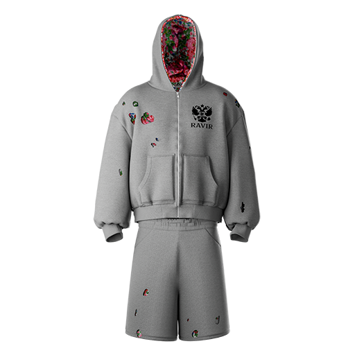"Gerb" summer Tracksuit Grey
