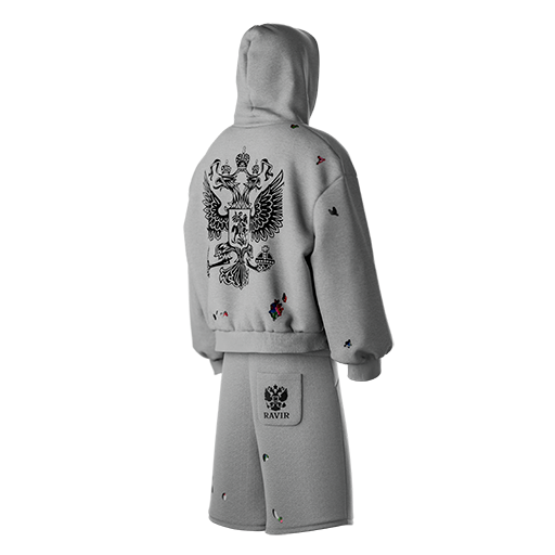 "Gerb" summer Tracksuit Grey